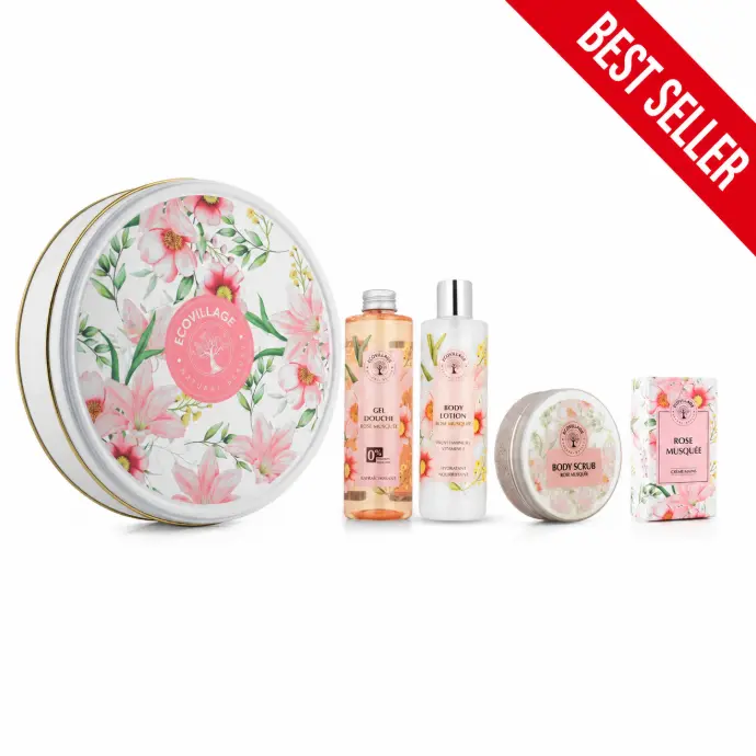 Coffret boite rose musqué
